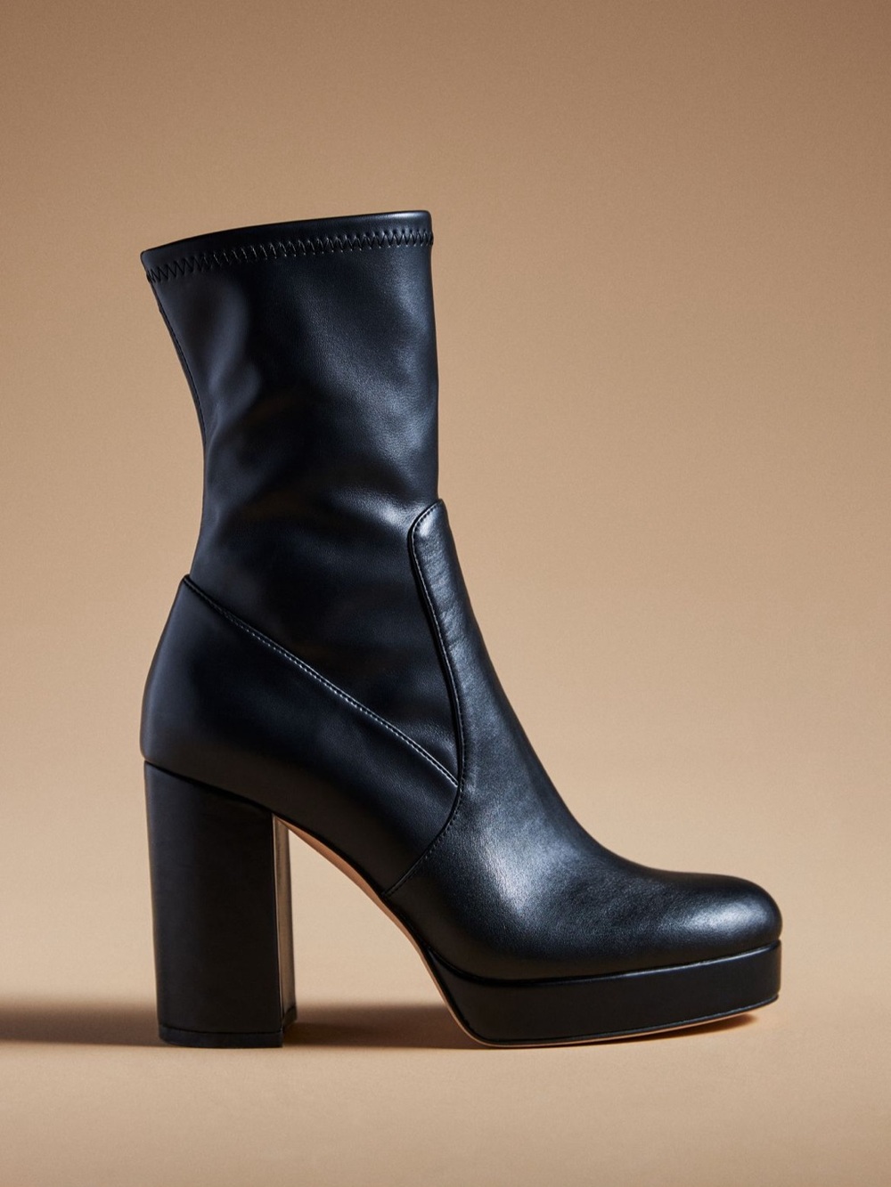 ***NEVER‎ WORN*** NWOT Silent D Black Platform Block Heel Sock Boots